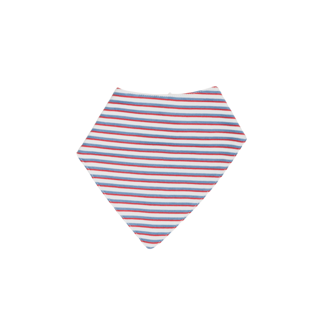 Bandana Dribble Bib – Red Strip Print