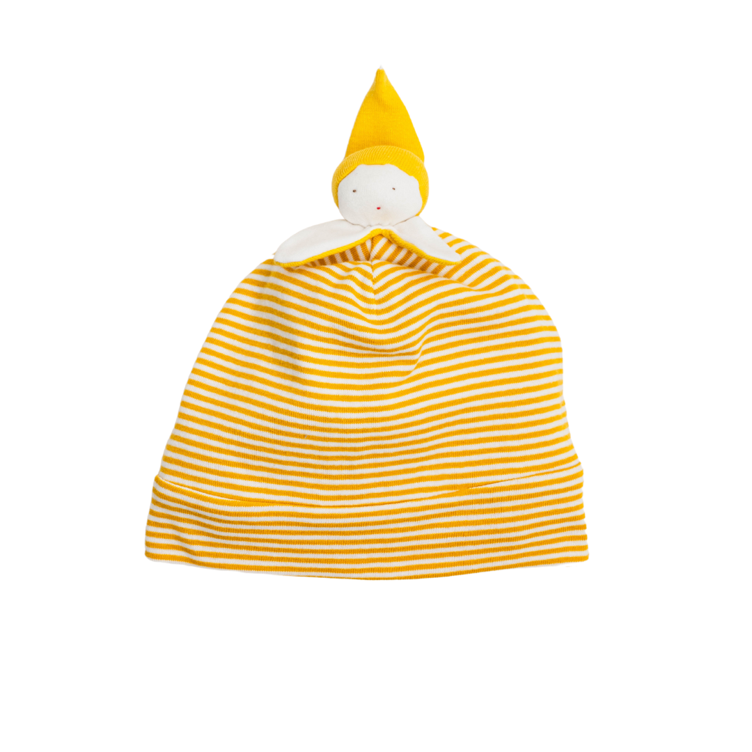 Baby Beanie -  Banana Yellow Stripe