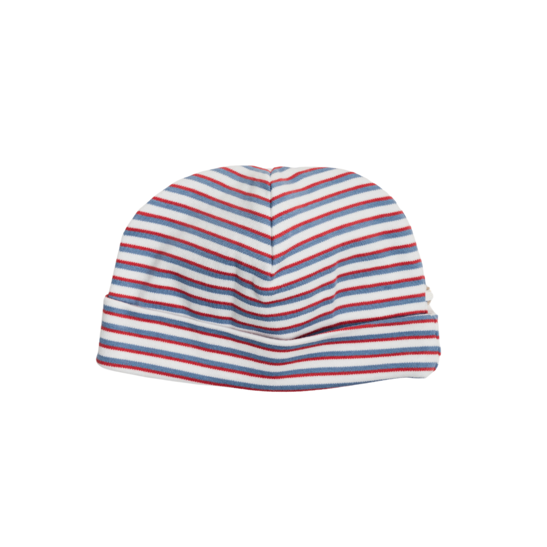 Baby Beanie – Solid Red Stripe