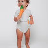 Short Sleeve Baby Bodysuit – Twenty-Four Carrot Print