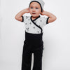 Short Sleeve Baby Bodysuit - Panda Print