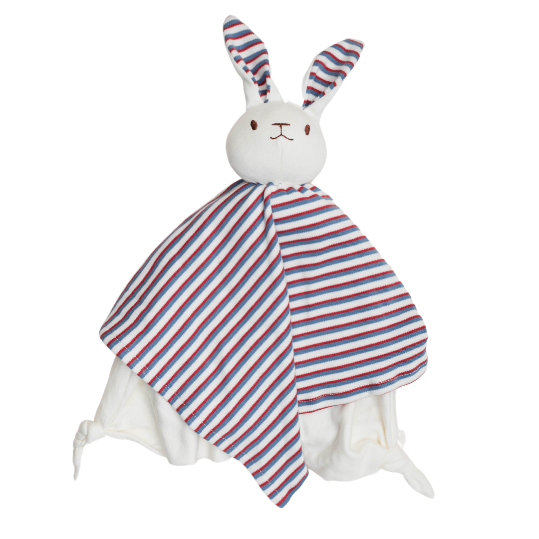 Lovey Bunny Blanket Friend – Solid Red  Stripe