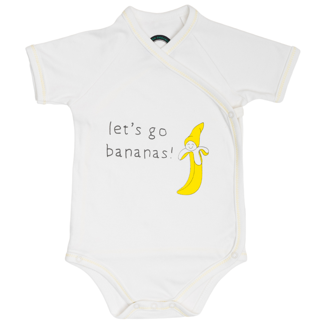 Short Sleeve Baby Bodysuit - Let's Go Bananas Print