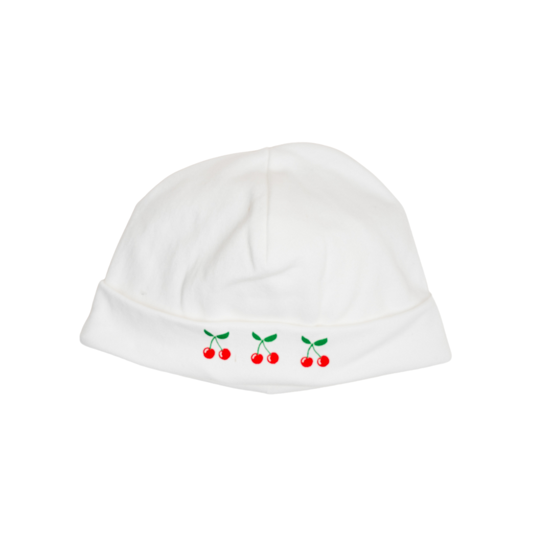 Baby Beanie - Organic Cherry Print